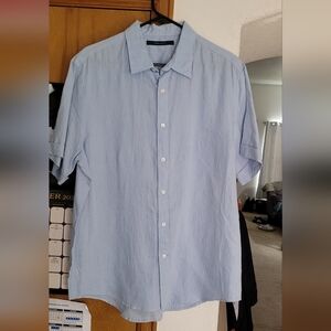 Perry Ellis White Linen Shirt